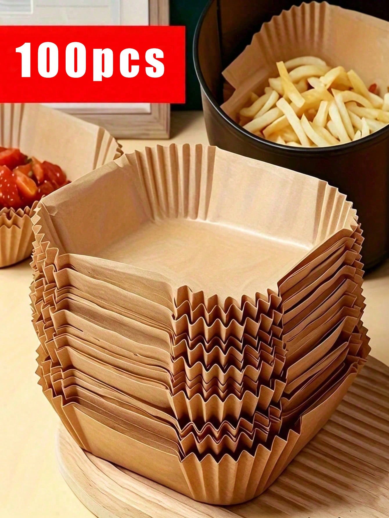 Home Cooking Supplies - 100/50 szt. Jednorazowe kwadratowe i okrągłe