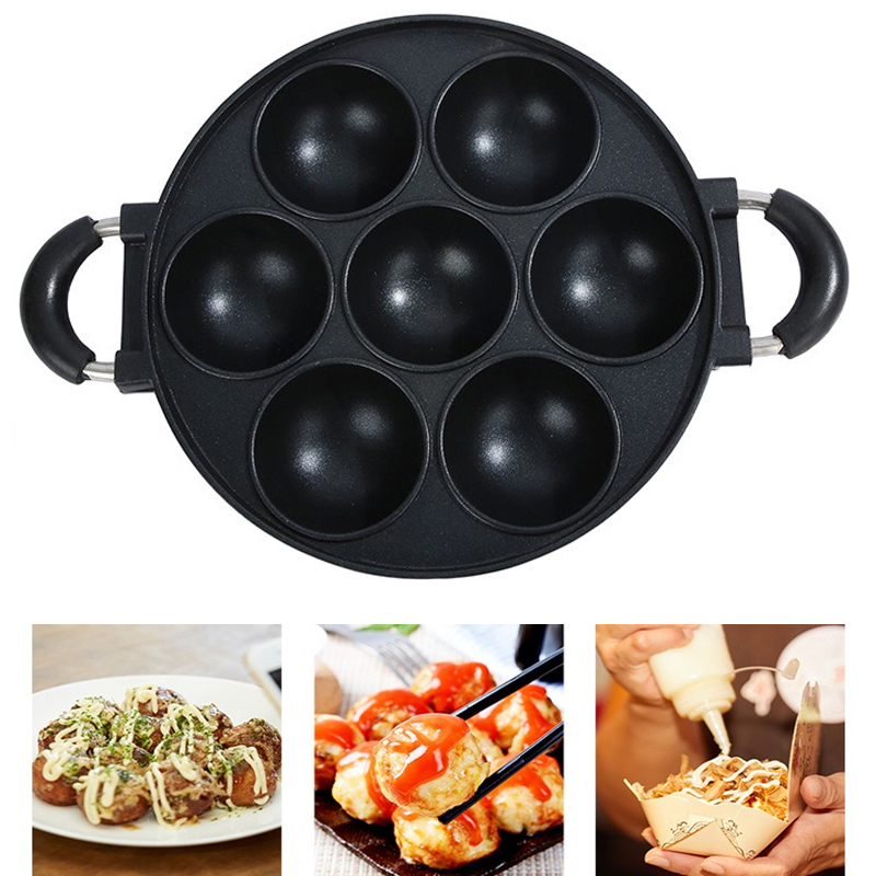 Dosa Pan Iron - 7-otworowa patelnia do gotowania ciasta Żeliwna