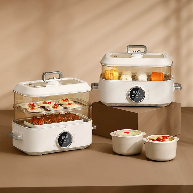 Home Cooking Electric - Elektryczny parowar do żywności 3 w