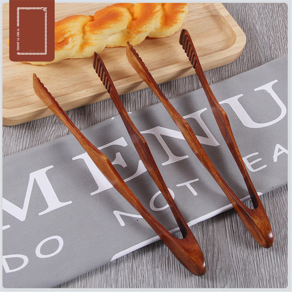 Home Cooking Supplies - 1Pc Bambusowe szczypce kuchenne do gotowania